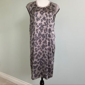 Club Monaco Silk Spotted Pattern Shift Dress